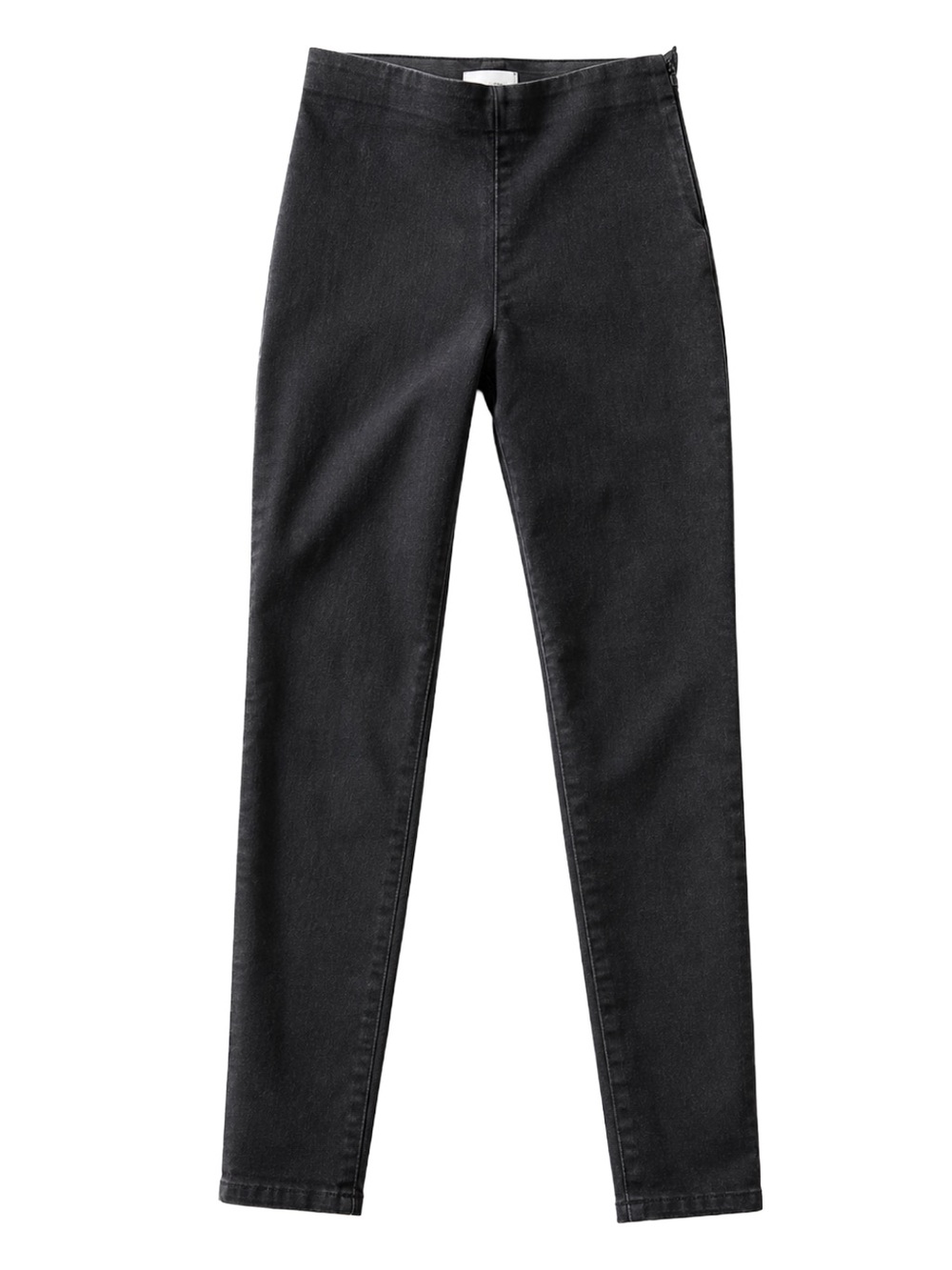 H&M Black High Waisted Skinny Pants Side Zip Women’s Size 4